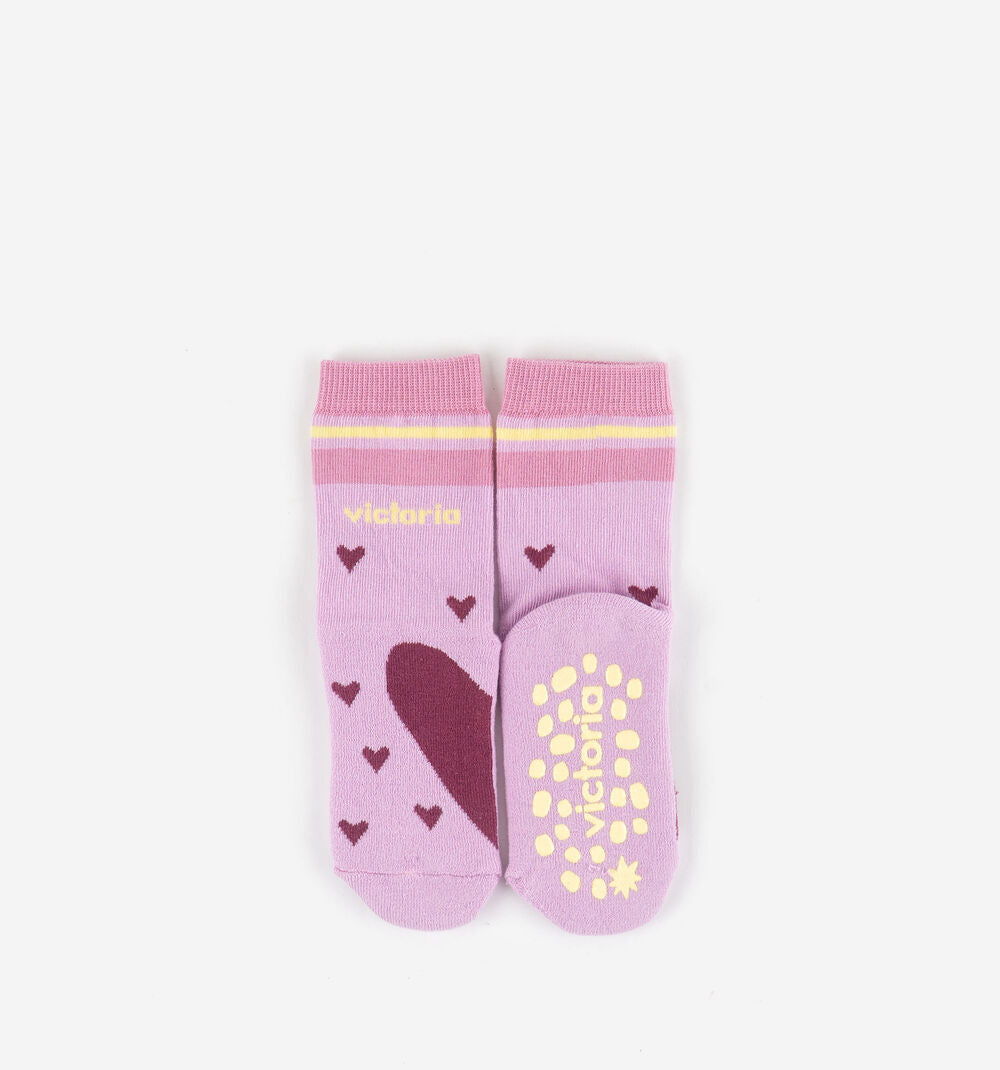Victoria barefoot - meias antiderrapante rosa
